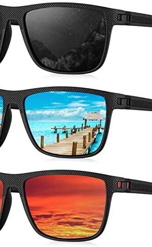 KALIYADI Polarized Sunglasses for Men, Lightweight Sun Glasses with UV Protection for Driving Fishing Golf